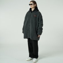 [L]Gmt long fleece jacket-charcoal