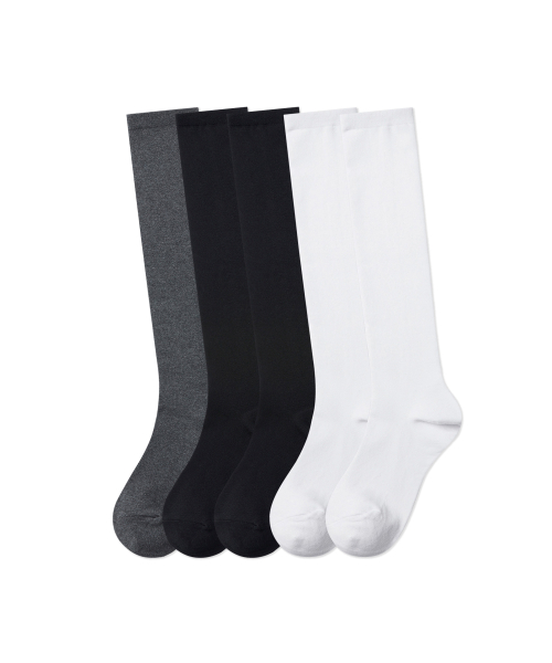 무신사 스탠다드 우먼(musinsastandardwoman) 니 하이 삭스 5팩 [모노]