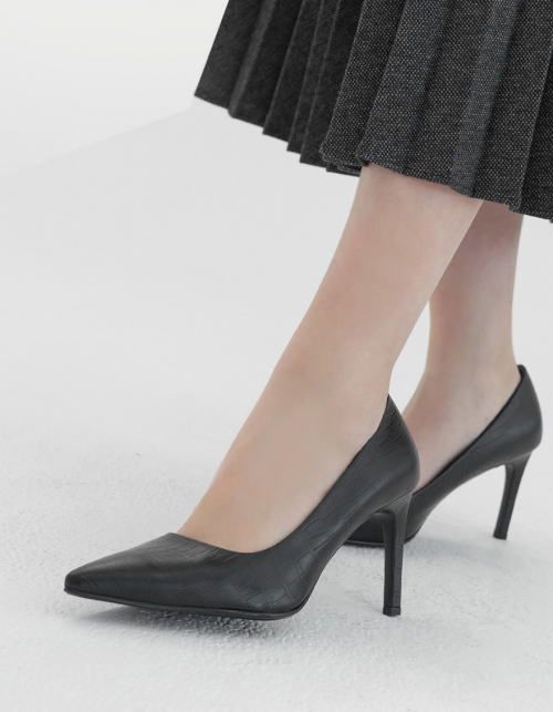 세컨데일리(secondaily) [HAND MADE] 헤라(Hera) 펌프스_블랙크랙