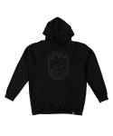 스핏파이어(SPITFIRE) BIGHEAD Pullover Hooded Sweatshirt - BLACK/OLIVE 53110020AU