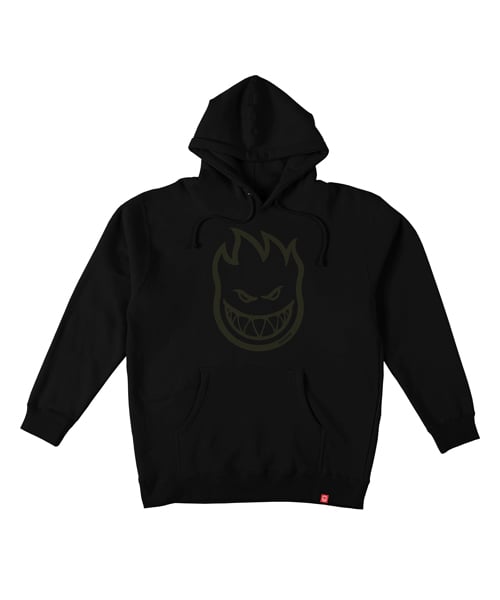 BIGHEAD Pullover Hooded Sweatshirt - BLACK/OLIVE 53110020AU