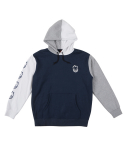 스핏파이어(SPITFIRE) BIGHEAD BLOCKED Pullover Hooded Sweatshirt - DEEP NAVY/WHITE/HEATHER GREY 53110093