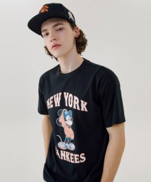 MLB X DISNEY 오버핏 티셔츠 (BLACK)