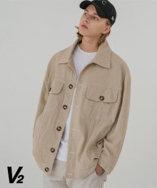 Overfit corduroy trucker jacket 1_beige