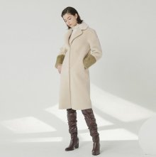 Real mink mustang coat - Cream