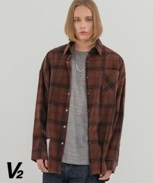 Overfit corduroy vintage shirt jacket_brown