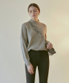 Over Mock Neck Sweater_Gray