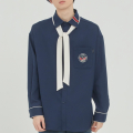 PIPING TIE SHIRT_NAVY