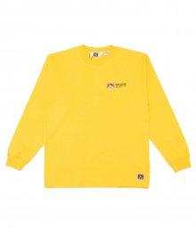 화이트라벨 롱 슬리브 티셔츠 옐로우