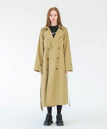 WOMAN MILANO OVER-FIT TRENCH COAT (BEIGE)