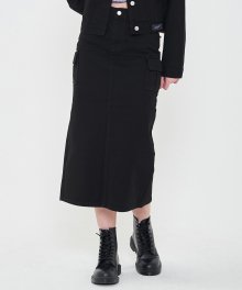 20ICMSP012 Cargo Long Skirt_Black