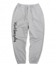 SIGN LOGO SWEAT PANTS GRAY