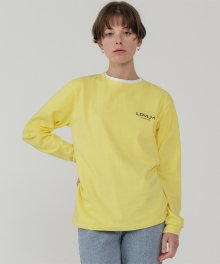 Ladyvolume logo long sleeve T-shirt_yellow