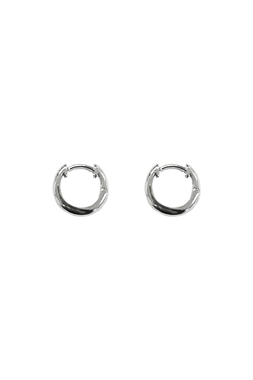 Black_Basic Ring Earring(Silver)