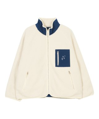누프에블루(NEUFETBLEU) NEB reversible fleece jacket (ivory/blue)