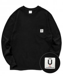 LABEL POCKET L/S TEE_BLACK(IK2AFMT550A)