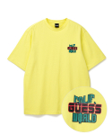 게스(GUESS) [CREW] 남성 CALIF WORLD 로고 반팔 티셔츠