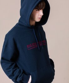 E.O.G Cross Embroidery Hoodie Navy