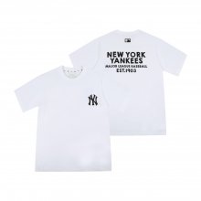 팝콘 EST 백로고 티셔츠 NY (WHITE)