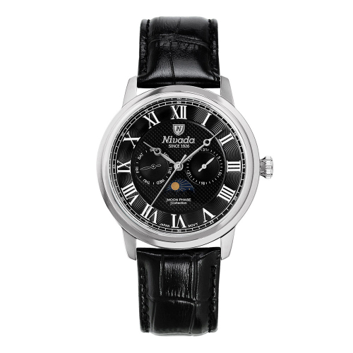 니바다(nivada) 남성용 멀티펑션 가죽 시계 1007