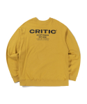크리틱(CRITIC) BACKSIDE LOGO 스웻 셔츠 Mustard