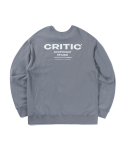 크리틱(CRITIC) BACKSIDE LOGO 스웻 셔츠 Blue Gray