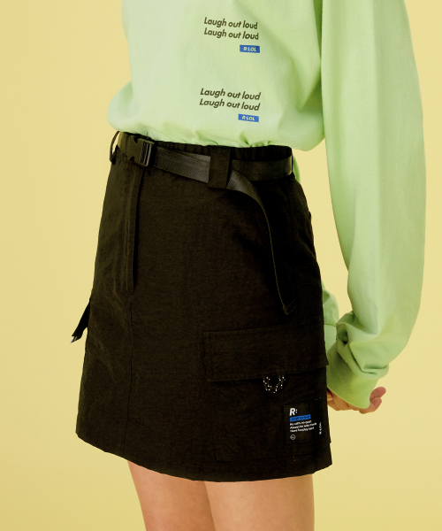 알엘오엘() (SK-20307) BELT CARGO SKIRT BLACK 상품 이미지