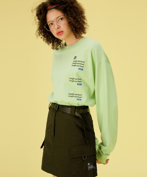 알엘오엘() (TS-20119) LAUGH OUT LOUD T-SHIRT LIME 상품 이미지