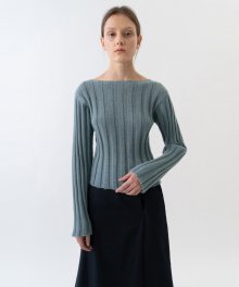 KID MOHAIR FITTED KNIT WOMEN [MINT]