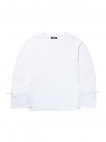 0010A STRING LONG SLEEVE TEE WHITE