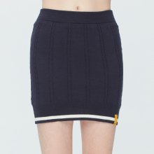 CABLE KNIT SKIRT_NAVY