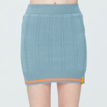 CABLE KNIT SKIRT_LIGHT BLUE