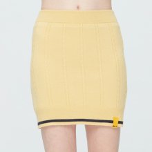 CABLE KNIT SKIRT_BUTTER