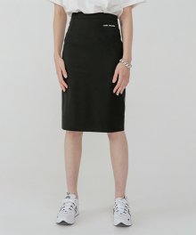 Lady slit skirt_black