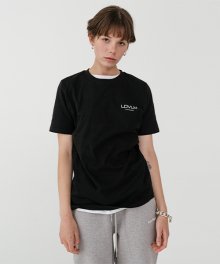 Ladyvolume logo short sleeve T-shirt_black