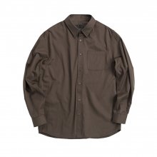 PRACTICAL ROUND SHIRT DARK BROWN