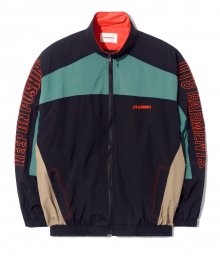 FG Retro Track Jacket (Black/Bluegreen/Orange)