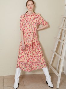 PEACH BACK RIBBON LONG DRESS