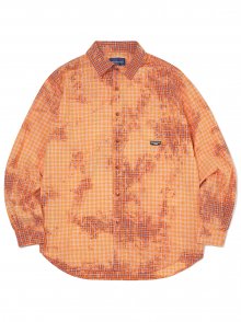 Bleach Check Shirt  Orange