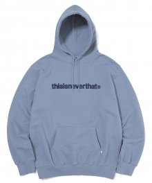 T-Logo Hooded Sweatshirt Light Bluegrey (002)