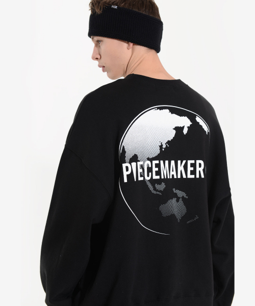 피스메이커(piecemaker) EARTH SWEAT SHIRTS (BLACK)