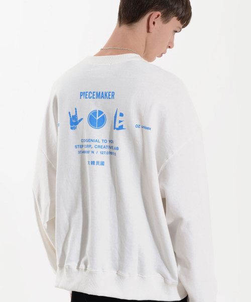 피스메이커(piecemaker) PM ICON SWEAT SHIRTS (IVORY)