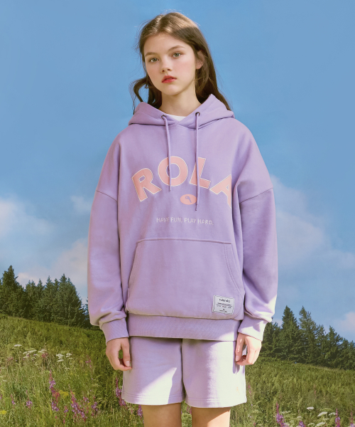 로라로라(ROLAROLA) (HD-20101) ROLA SIGNATURE HOOD T-SHIRT LAVENDER - 사이즈 ...