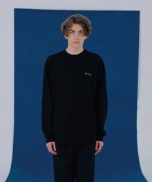 UNI HORN EMBROIDERED T-SHIRTS L/S_BLACK