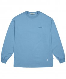 UNI HORN EMBROIDERED T-SHIRTS L/S_PASTEL BLUE