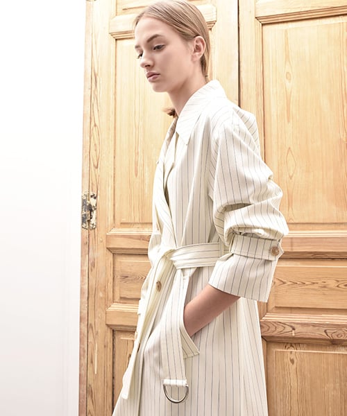 EMILY DOUBLE TRENCH пальто (White ST)