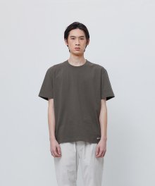 FINEST COTTON HALF SLEEVE TEE-OLIVE