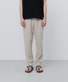 FINEST COTTON JOGGER PANTS-BEIGE