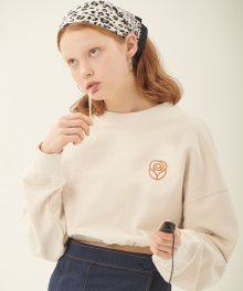 Essential Rose Crop Sweatshirt [CREAM]