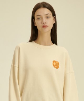 로씨로씨(ROCCI ROCCI) Essential Rose Sweatshirt [CREAM] 상품 이미지